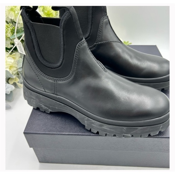 Prada Brixxen leather Chelsea boots size 10 made in Italy main image 10